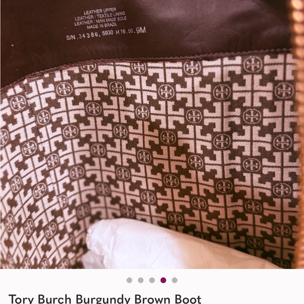 Tory Burch  Brown Patterned Boots - Picture 16 of 16
